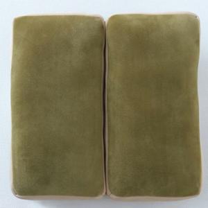 低反発クッション 2連 MO-RU 約42×42×マチ8cm グリーン IKEHIKO イケヒコ 9844518