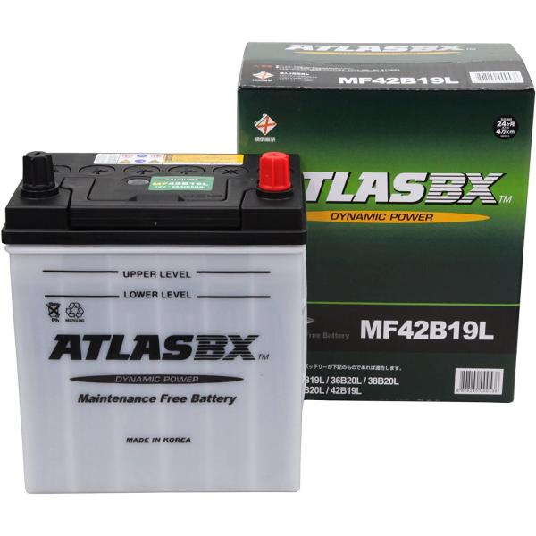 ATLAS BX アトラス MF42B19L (L端子) カーバッテリー 標準車用 (国産車/JIS...