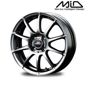 MID マルカサービス アルミホイール1本 シュナイダー SCHNEDER  STAG 13インチ リム幅4.0J inset+42 4H PCD100 メタリックグレー｜a-max