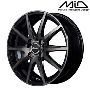MID シュナイダー SCHNEIDER ブラック 15インチ 6J 5穴 PDC114.3 & ダンロップ エナセーブ ec204 4本セット シュナイダー 在庫要確認 会社宛 送料無料 4本SET MIDマルカサービス