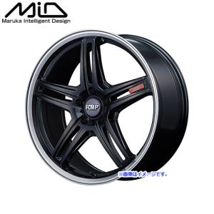 MID マルカサービス RMP 520F 18インチ 1870 リム幅7J インセット+48 ホール5H PCD114.3 セミグロスブラック/リムポリッシュ