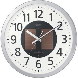 リズム(RHYTHM) シチズン 掛け時計 電波時計 ソーラー電源 CITIZEN