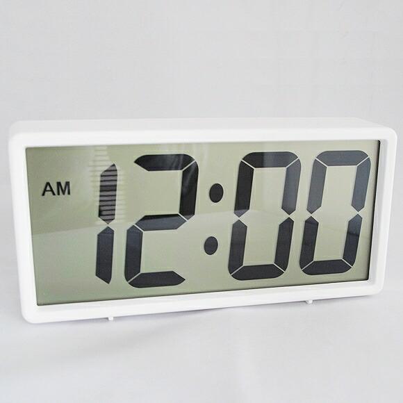 置き時計 デジタル 大型液晶 シンプル LCD時計 掛置兼用 ジェィド SJ-LCD008