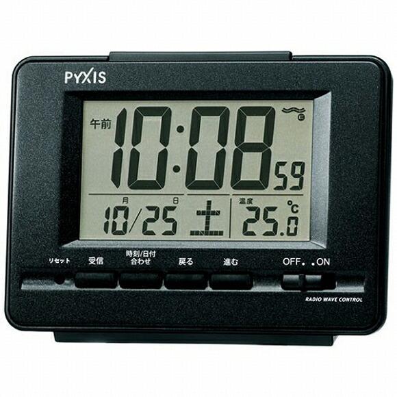 セイコー SEIKO ピクシス 目覚まし時計 置き時計 電波時計 NR535K デジタル カレンダー...