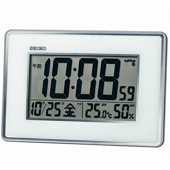 セイコー SEIKO 掛け時計 電波時計 デジタル 温度計 湿度計 掛置兼用 カレンダー SQ443...
