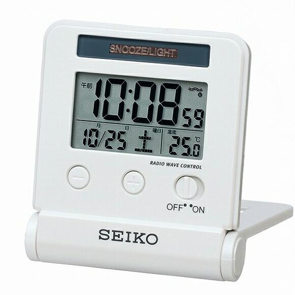 セイコー SEIKO 目覚まし時計 電波時計 トラベルクロック デジタル SQ772W
