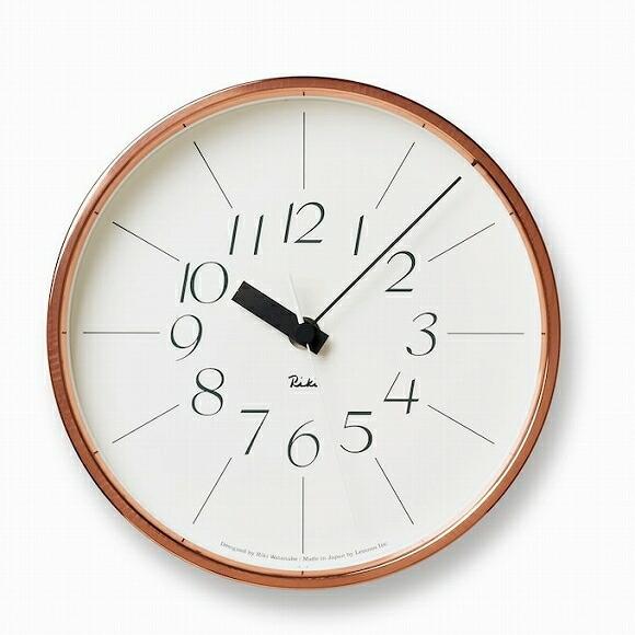Lemnos レムノス 掛け時計 アナログ 銅の時計 渡辺力 スイープムーブメント WR11-04