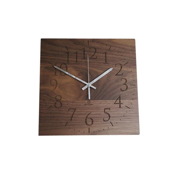無垢材 木製掛け時計 MUKU YK14-101
