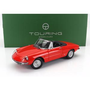 ミニカー 1/18 アルファロメオ デュエット スパイダー TOURING MODELCARS 1/18 ALFA ROMEO DUETTO SPIDER 1600 CODA TONDA 1966 RED 18120001｜a-mondo2