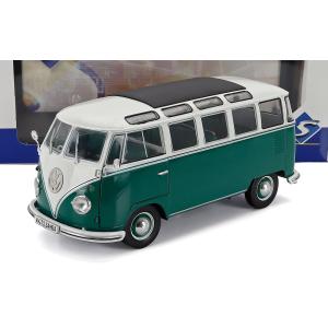 ミニカー 1/18 VW ワーゲンバス ピックアップ オレンジ色 サーフボード