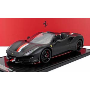 ミニカー 1/12 フェラーリ 488 BBR-MODELS 1/12 FERRARI 488 PISTA SPIDER N 16 PERSONAL CAR CHARLES LECLERC 2024 MATT BLACK BBR1225CL
