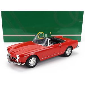 ミニカー 1/18 アルファロメオ 2600 CULT-SCALE MODELS 1/18 ALFA ROMEO 2600 SPIDER TOURING CABRIOLET OPEN 1961 RED CML039-3｜a-mondo2