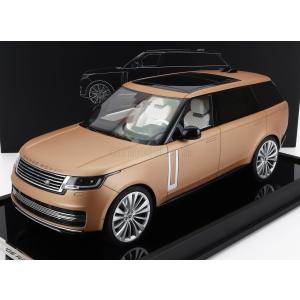 ミニカー 1/18 ランドローバー レンジローバー SV MOTORHELIX 1/18 LAND ROVER RANGE ROVER SV AUTOBIOGRAPHY 2022 MATT SUNSET GOLD MH026SG｜a-mondo2