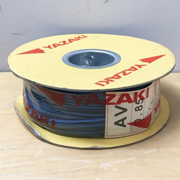 【未開封】YAZAKI/矢崎総業 AV 0.85mm2 電線 100m巻 青/黒 2kg  自動車用...