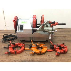 【八終了12/14】≪y169ジ 0920-07≫動OK REX/レッキス パイプマシン/ねじ切り機 AC100v 切断 工業/建設/土木/業務 工作/DIY 工具/鉄工 レッキス工業 REX レッキス パイプマシン 90AIII (自動切上
