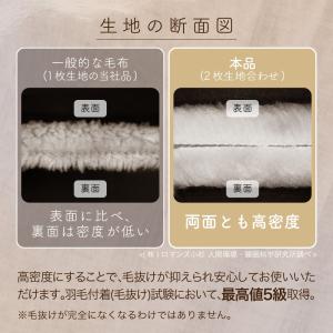 吸湿発熱 綿入り 毛布 セミダブル 暖かい ロ...の詳細画像5