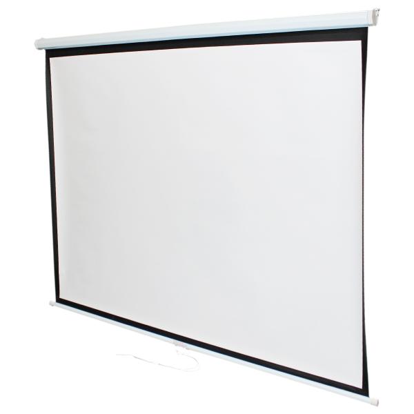 高画質 80インチ 80型 4:3 手動 巻き 吊り下げ式 プロジェクター スクリーン 壁掛け 天吊...