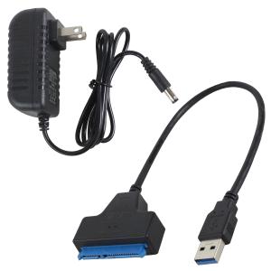 【送料480円】SATA USB 3.0 変換アダプター 2.5インチ/3.5インチ HDD用 SSD用 データ 取り出し 抜き出し 変換 ケーブル SATA3 AC-DC 電源付