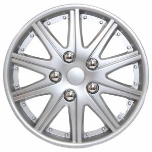 15インチ ホイール カバー キャップ 4枚 汎用 ブラック×レッド R15 鉄