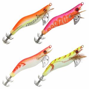 釣り エギ 餌木 新型 3.0号 8本 セット ベース(下地)カラー レッド(赤