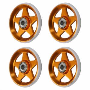 送料220円】ミニ四駆 オール アルミ ベアリング ローラー 4個 セット