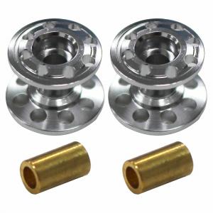 ミニ四駆用 2個セット 軽量 2段アルミローラー 13-12mm ブルー