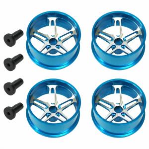 ミニ四駆用 2個セット 軽量 2段アルミローラー 13-12mm ブルー