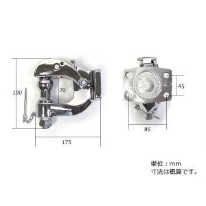 4穴 レシーバー ピントルフック メッキ 銀 ...の詳細画像1