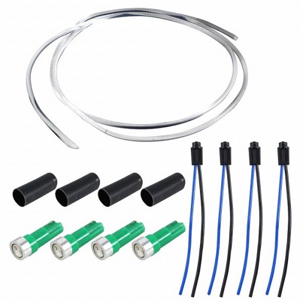 マジックファイバー 3mm 1ｍ/100cm T5 LEDソケット グリーン 緑 配線付き アクリル...