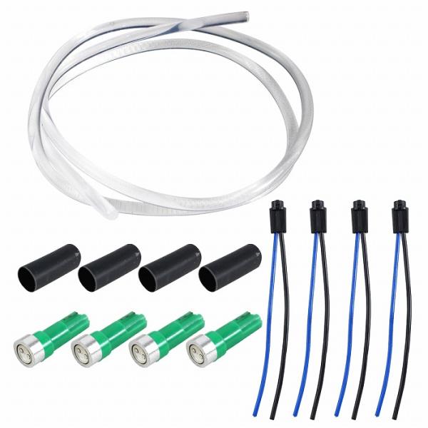 マジックファイバー 6mm 1ｍ/100cm T5 LEDソケット グリーン 緑 配線付き アクリル...