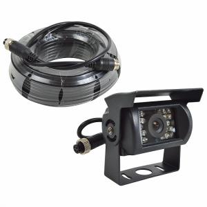 12V/24V 赤外線 LED 暗視 CCD バック カメラ + 20m 配線 電源一体型
