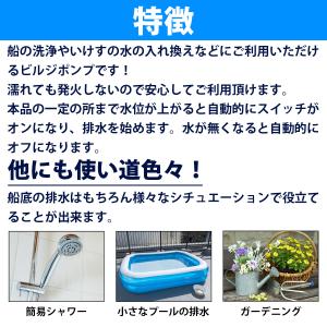 24V ビルジポンプ 2000GPH 海水 対...の詳細画像2