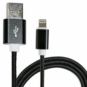 iPhone ブラック 6.1インチ ケーブルつき 1.5m/150cm】ナイロンメッシュケーブルiPhone用 充電ケーブル USB