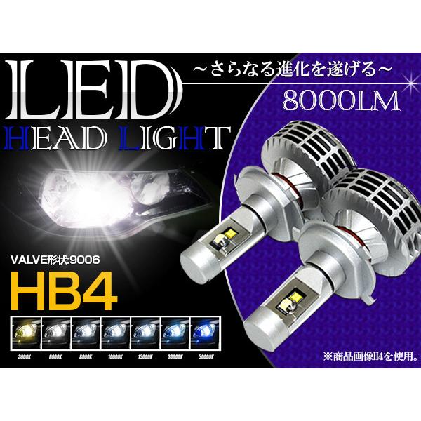オールインワン 一体型 HB4 9006 LEDヘッドライト 3000LM 6500k ホワイト/ブ...