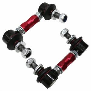 M10 100mm〜120mm汎用タイプ レッド/赤 調整式 スタビライザーリンク