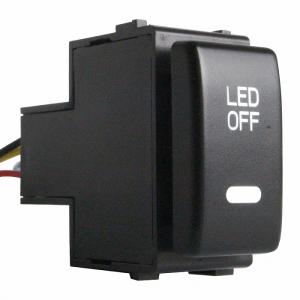 【ニッサンA】 スカイラインクーペ V36  LED：ホワイト/白 ON/OFFスイッチ 増設 USBスイッチホールカバー 電源スイッチ オルタネイト式