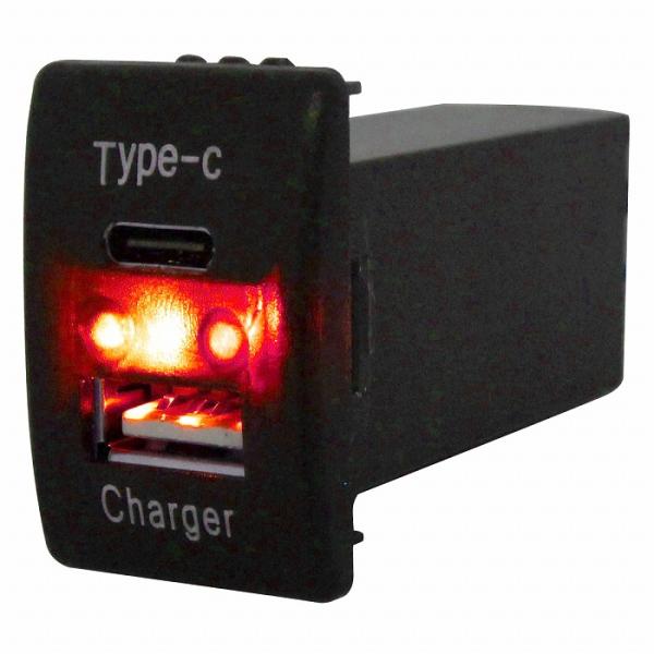 スズキA ワゴンR スティングレー MH34S MH44S LED/レッド USB Type-C タ...