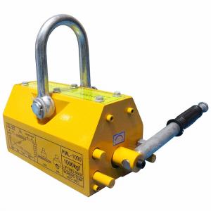 『1000KG』永久磁石 リフティングマグネット リフマグ ON/OFFレバー式 マグネット ウインチ 鉄 鉄板 運搬 玉掛け 吊上げ 1t