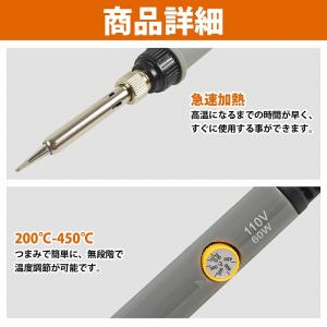 『60W 200℃-450℃』半田こて AC1...の詳細画像2