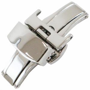 【送料220円】『16mm』プッシュ式 Dバックル シルバー/銀 バネ棒/バネ棒外し 両開き 観音開き 腕時計ベルト 時計バンド 留め具 尾錠 交換用