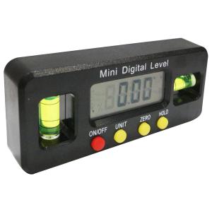 【送料220円】100mm デジタル レベル 水平器 傾斜計 角度計 液晶 表示 レベラー 水平 角度 傾斜 測定 測量 DIY マグネット 付き 工具 ミニ