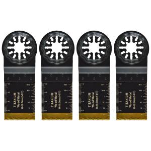 4枚 チタン ブレード カットソー BIM 超硬 替刃 金属 釘 木材 切断 マルチツール 替え刃 マキタ 日立 ボッシュ スターロック