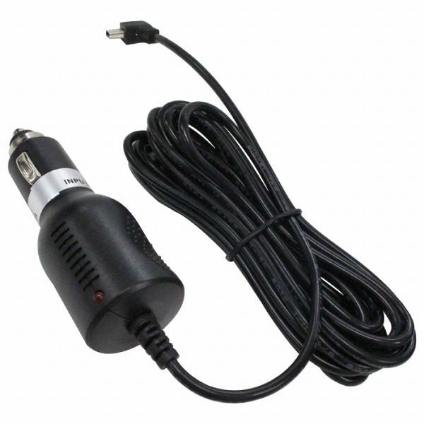 【送料380円】シガーソケット 電源 miniUSB L字 3.5m 12V 24V ミニUSB 出...