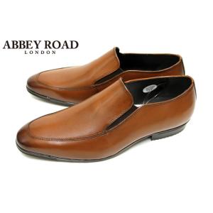 マドラス アビーロード madras ABBEY ROAD メンズ ビジネスシューズ AB8006 Uチップ 本革  ビジネスシューズ バンプスリッポン ドレスシューズ ブラウン｜a-one1