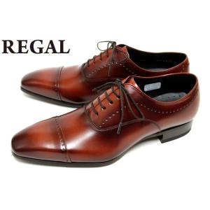 リーガル REGAL 靴 メンズ ビジネスシューズ 11LR BD 本革 ストレートチップ メダリオン ブラウン