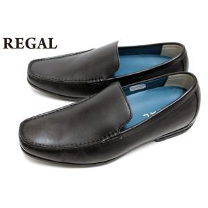 リーガル REGAL 靴 メンズ ビジネスシューズ 56HRAF ロングノーズラスト 本革 バンプスリッポン ブラック｜calzatureエーワン