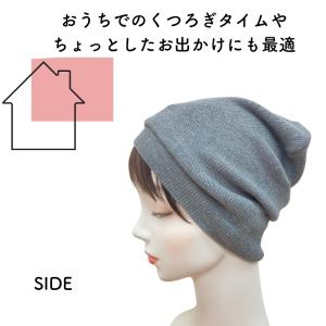 ウィッグ付き 帽子 医療用帽子 前髪付き 毛付...の詳細画像4