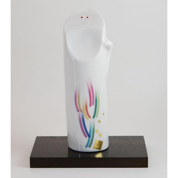 金沢金箔のまねきねこ(招き猫）「はぴ・左手」・0655L