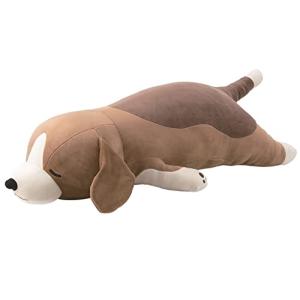 りぶはあと 抱き枕 プレミアムねむねむアニマルズ ビーグル犬のビッキー Lサイズ (全長約70cm) ふわふわ もちもち 48903-37の商品画像