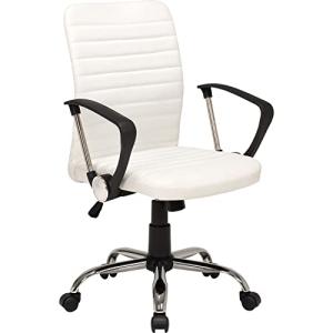 萩原 オフィスチェア デスクチェア デザインチェア 椅子 無段階高さ調節 PVCシート ロッキング機能 キャスターの商品画像